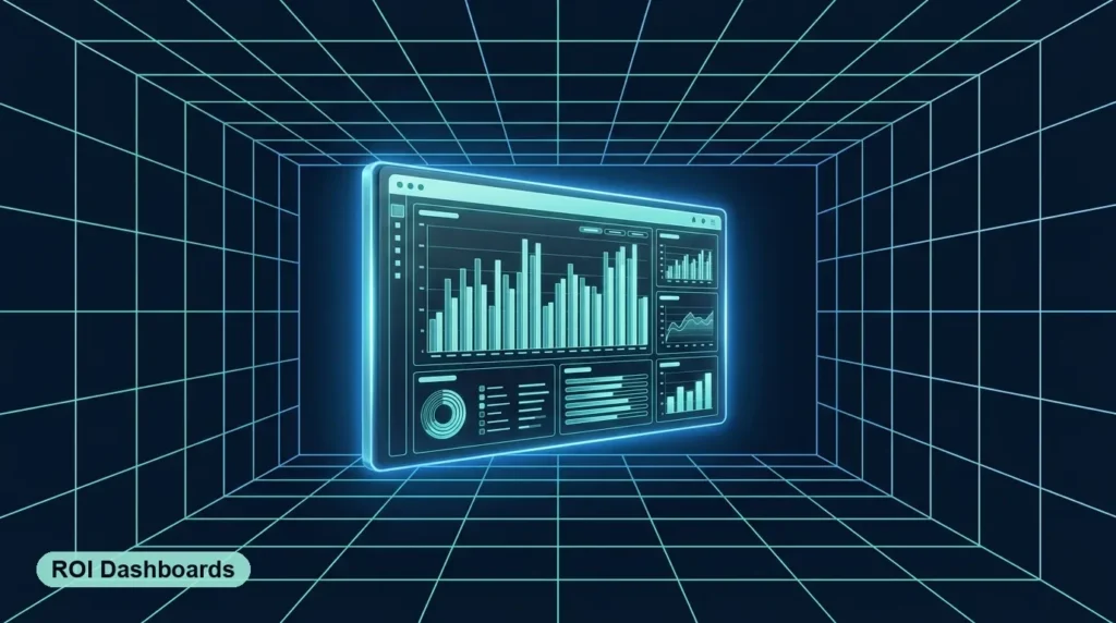 Dashboard visualising conversion tracking and return on ad spend