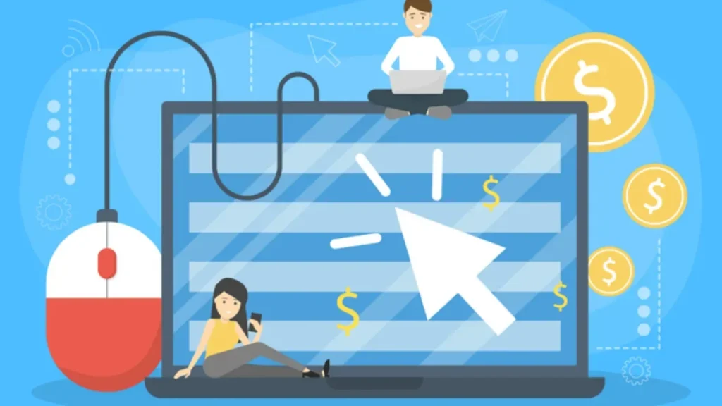 Illustration of a paid social ad campaign reaching new customers
