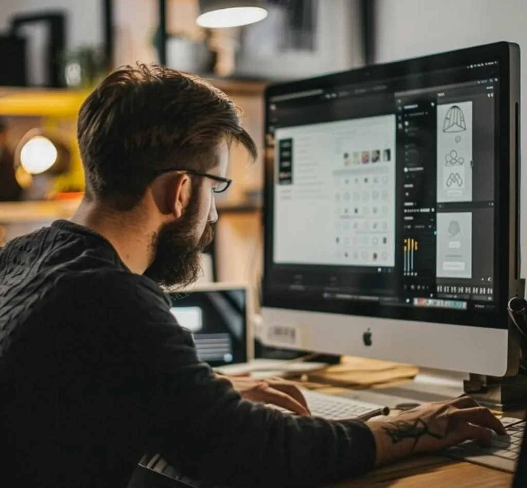 Designer building out service area page layouts