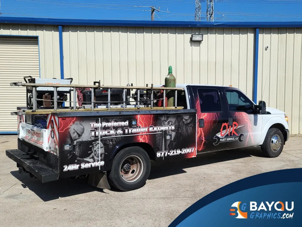 Truck wrap design supporting contractor lead growth