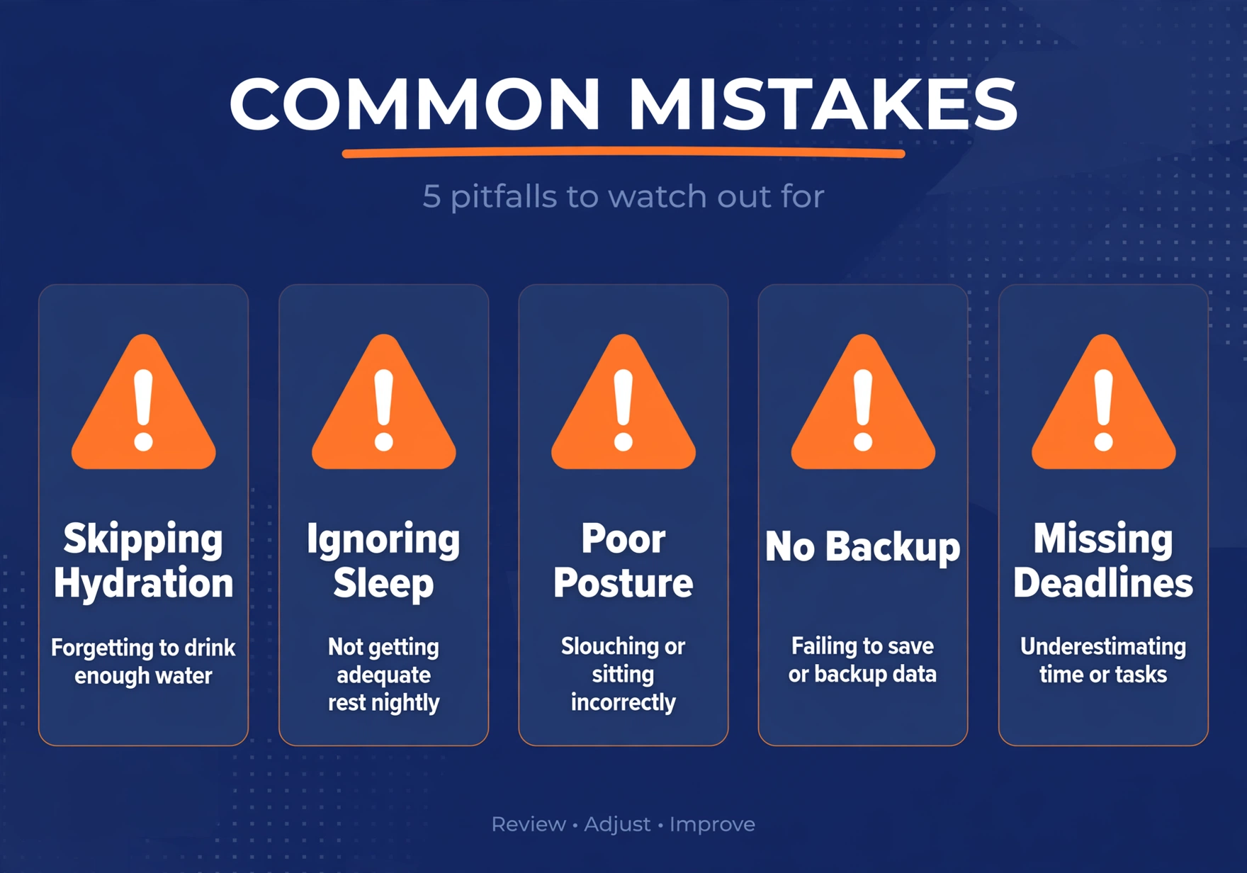Common HVAC call tracking mistakes shown with warning icons