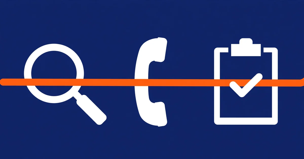Flow diagram showing how an HVAC company marketing agency turns searches into booked calls