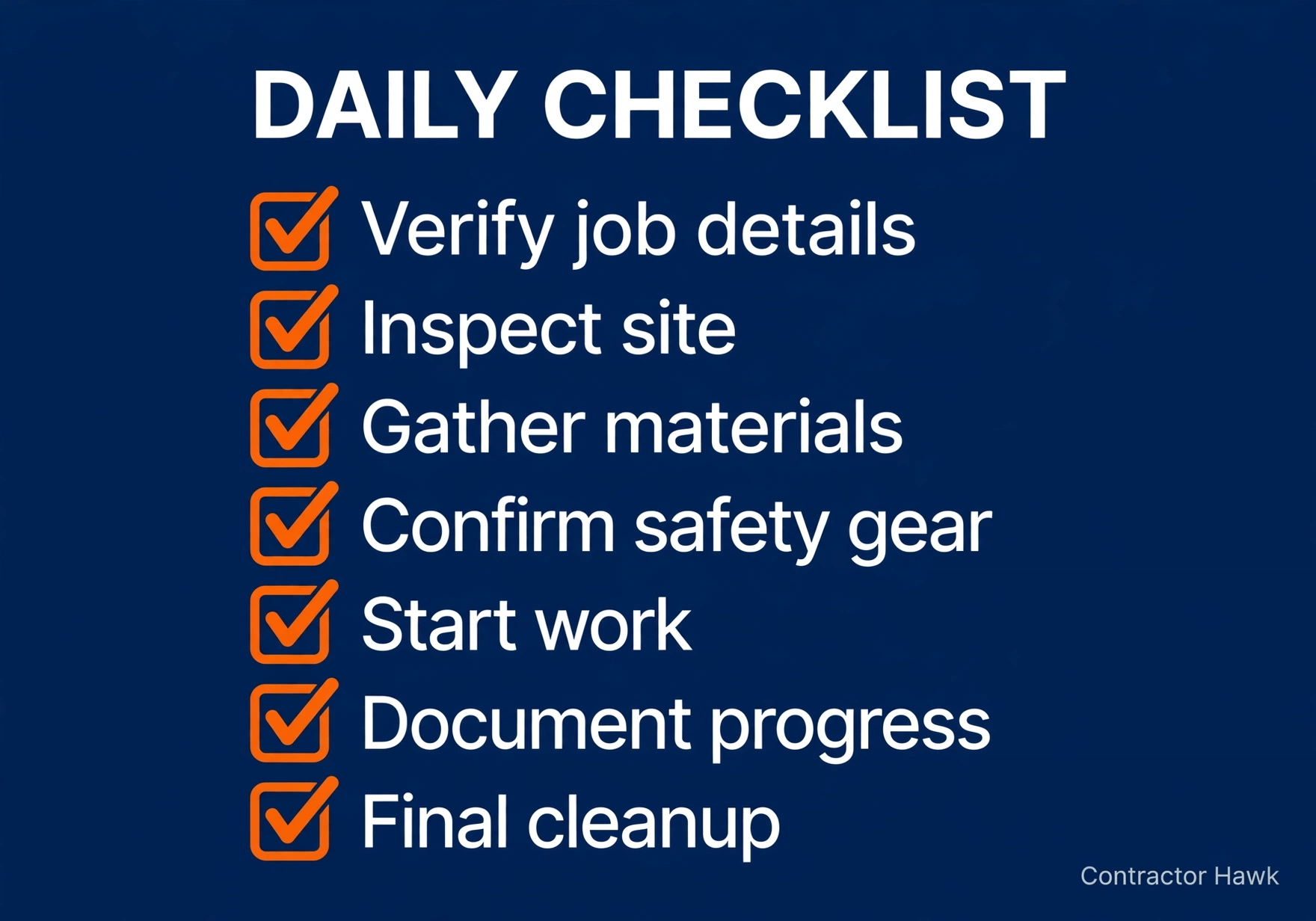 Checklist of the seven steps to get more HVAC reviews
