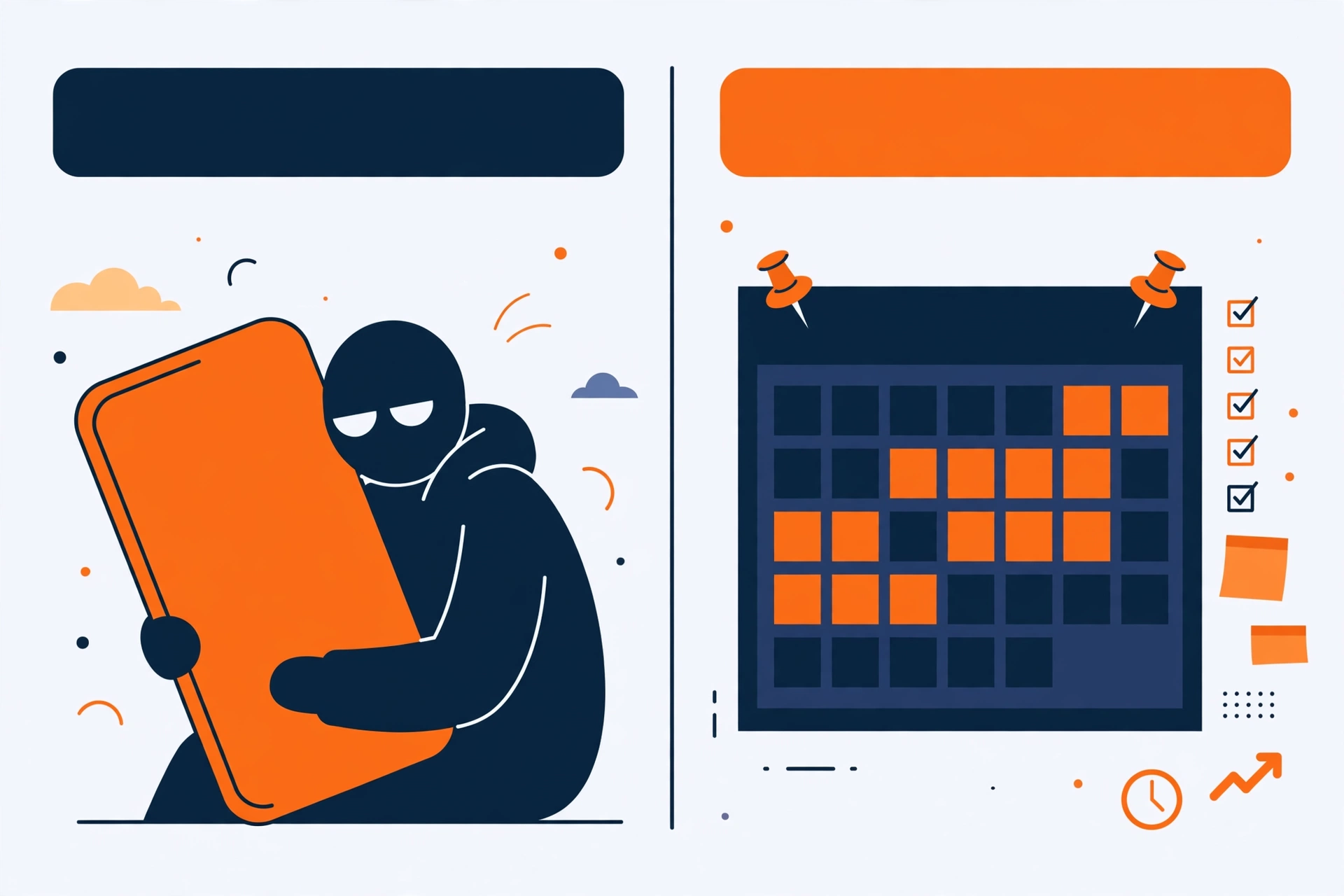 DIY phone versus agency content calendar comparison