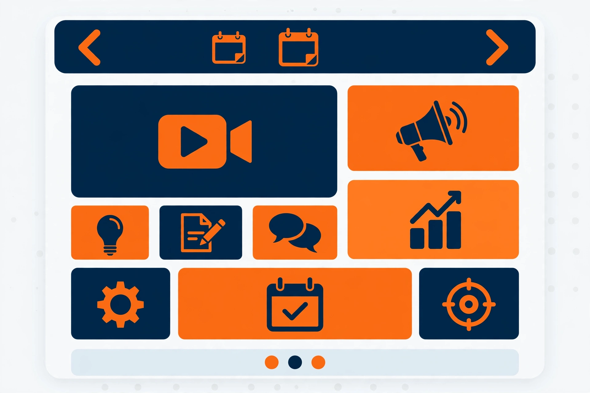 Nine tile grid of HVAC social media post ideas